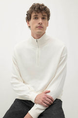 RONAN COTTON CASHMERE HALF-ZIP