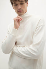 RONAN COTTON CASHMERE HALF-ZIP