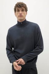 RONAN COTTON CASHMERE HALF-ZIP