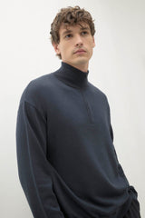 RONAN COTTON CASHMERE HALF-ZIP