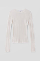MABLE TRELLIS LONG SLEEVE CASHMERE TEE