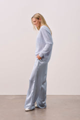 DOVE BRUSHED CASHMERE OFF THE SHOULDER SWEATER