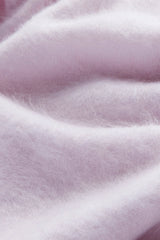 DOVE BRUSHED CASHMERE OFF THE SHOULDER SWEATER
