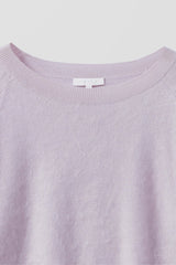 DOVE BRUSHED CASHMERE OFF THE SHOULDER SWEATER
