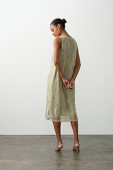 GILLIAN FLORAL SILK CHIFFON MIDI DRESS