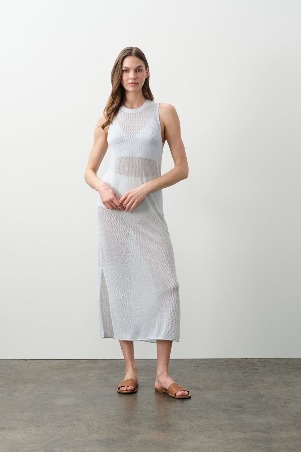 thea sleeveless midi dress THEA COTTON CASHMERE MIDI DRESS – Crispy Shop