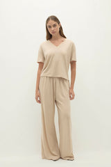 TAWNIE LINEN V-NECK TEE