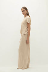 CHLOE LINEN CREWNECK TEE
