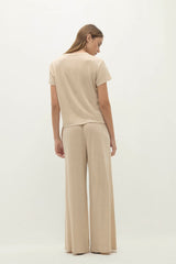 CHLOE LINEN CREWNECK TEE