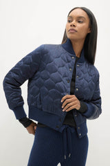 BECCA REVERSIBLE SILK BOMBER JACKET