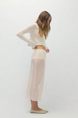 MARISSA SILK ORGANZA MIDI SKIRT