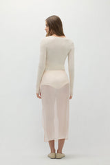 MARISSA SILK ORGANZA MIDI SKIRT