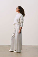 EVAN SILK WIDE LEG PANT | 30" INSEAM