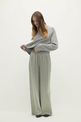 EVAN SILK WIDE LEG PANT | 30" INSEAM