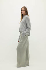 EVAN SILK WIDE LEG PANT | 30" INSEAM