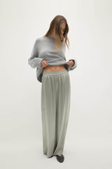 EVAN SILK WIDE LEG PANT | 30" INSEAM