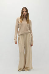 EVAN SILK WIDE LEG PANT | 30" INSEAM
