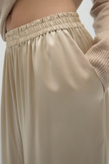 EVAN SILK WIDE LEG PANT | 30" INSEAM