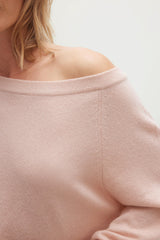 AZALEA CASHMERE OFF THE SHOULDER SWEATER