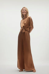 EVAN SILK WIDE LEG PANT | 33" INSEAM