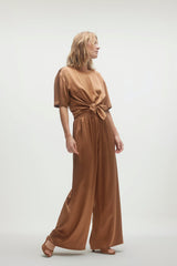 EVAN SILK WIDE LEG PANT | 33" INSEAM