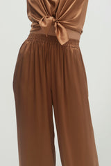 EVAN SILK WIDE LEG PANT | 33" INSEAM