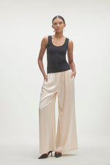 EVAN SILK WIDE LEG PANT | 33" INSEAM
