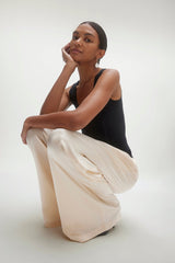 EVAN SILK WIDE LEG PANT | 33" INSEAM
