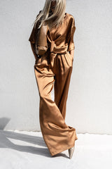 EVAN SILK WIDE LEG PANT | 33" INSEAM