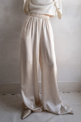 EVAN SILK WIDE LEG PANT | 33" INSEAM
