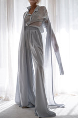 EVAN SILK WIDE LEG PANT | 33" INSEAM