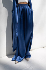 EVAN SILK WIDE LEG PANT | 33" INSEAM